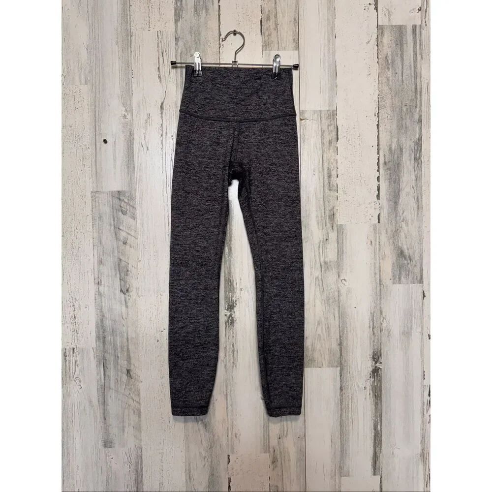 Lululemon Align High Rise Leggings Womens Size 2 Dark Grey Heathered Yoga Pants